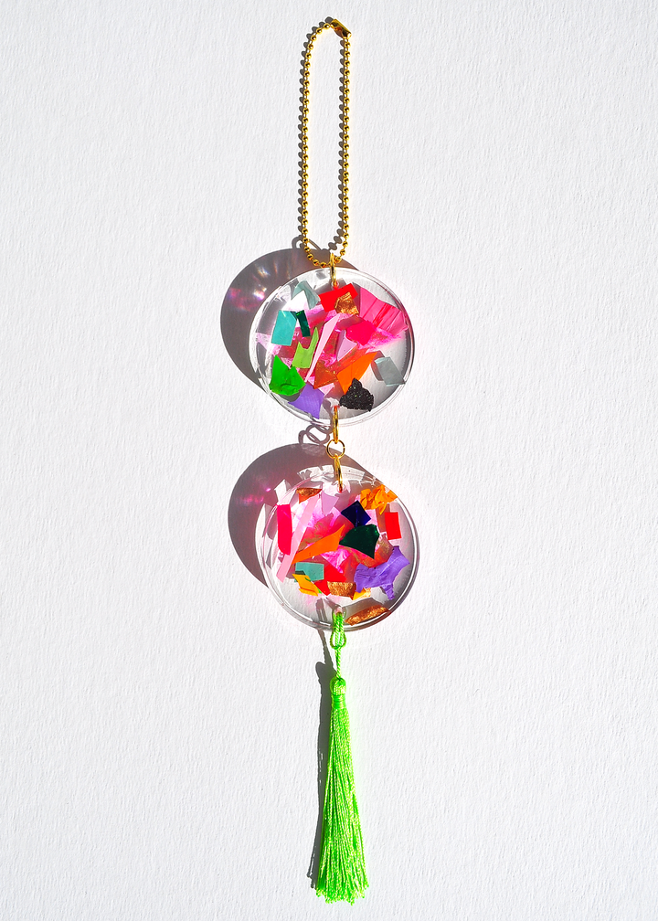 Light Catcher - Lime Green Tassel