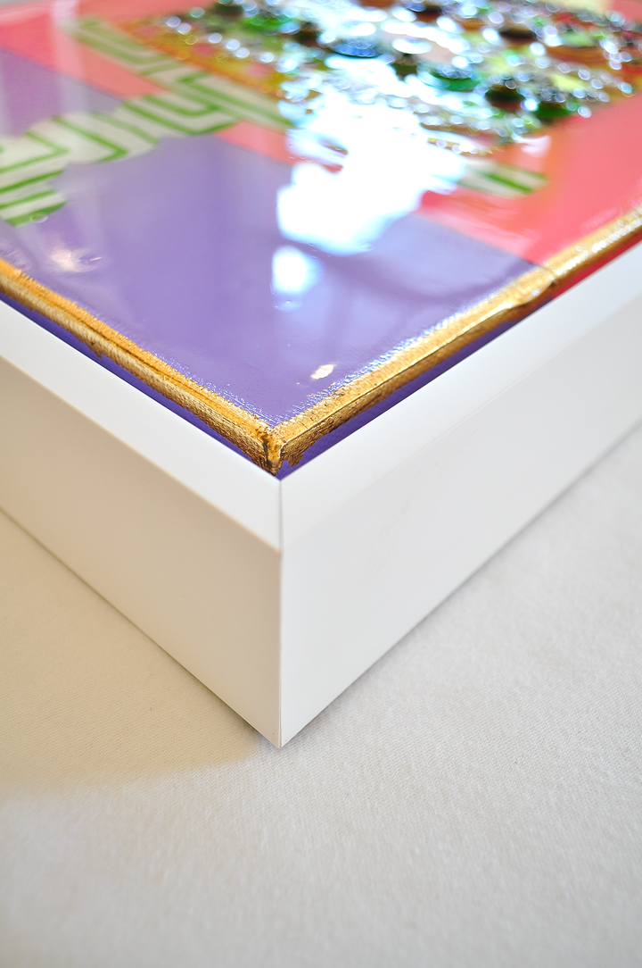 LUCKY AND BRILLIANT - 12.5 x 15.5 Framed Mixed Media on Canvas