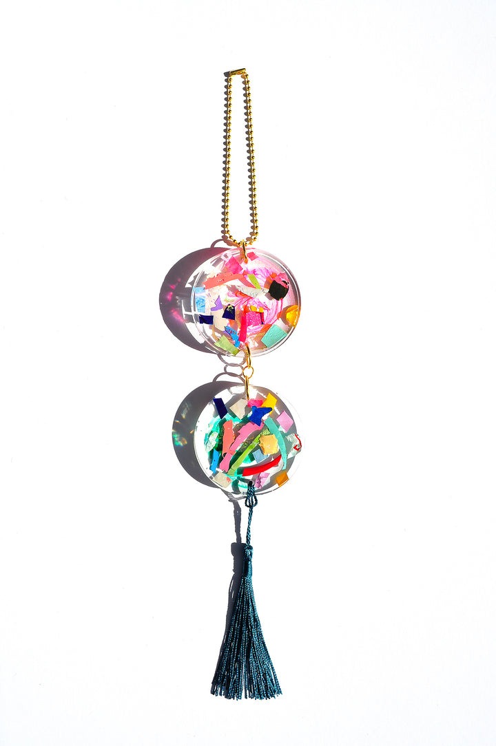 Light Catcher Peacock Turquoise Tassel