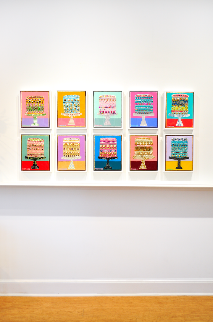 LUCKY AND BRILLIANT - 12.5 x 15.5 Framed Mixed Media on Canvas