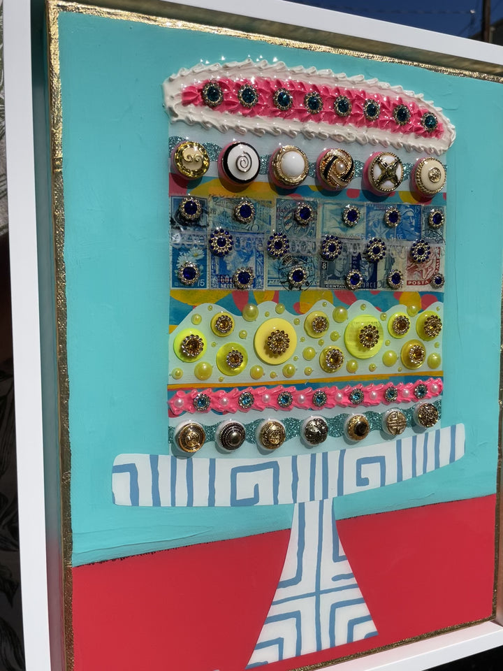 GOLDEN GATHERINGS - 12.5 x 15.5 Framed Mixed Media on Canvas