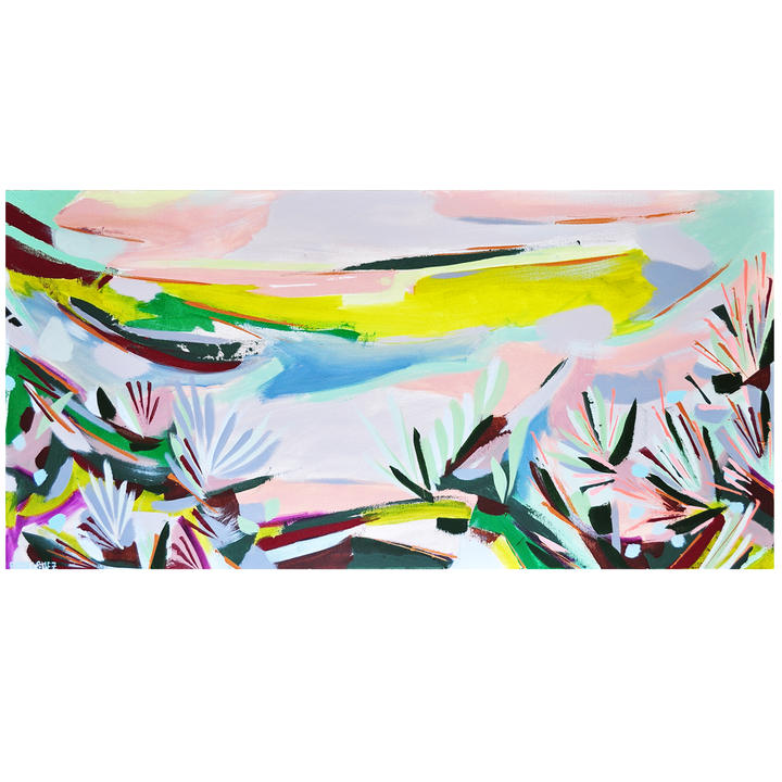 ABSTRACT LANDSCAPE 48x24 ON CANVAS