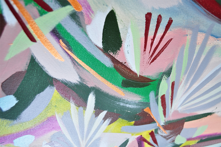 ABSTRACT LANDSCAPE 48x24 ON CANVAS