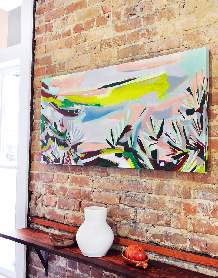 ABSTRACT LANDSCAPE 48x24 ON CANVAS