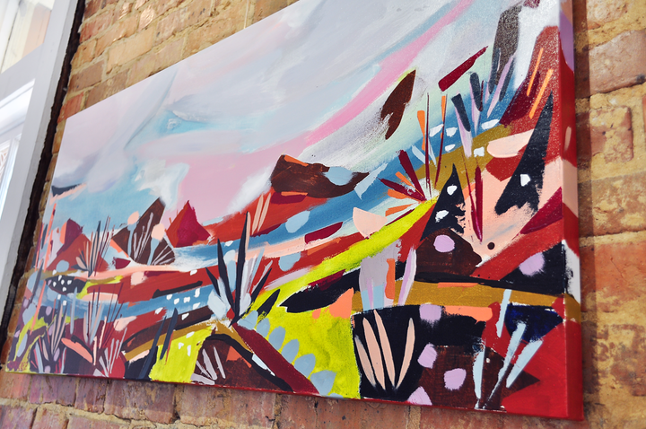 ABSTRACT LANDSCAPE II 48x24 ON CANVAS