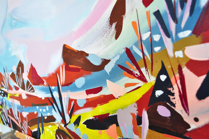 ABSTRACT LANDSCAPE II 48x24 ON CANVAS