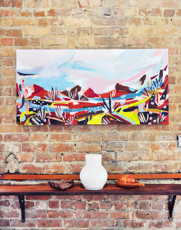 ABSTRACT LANDSCAPE II 48x24 ON CANVAS