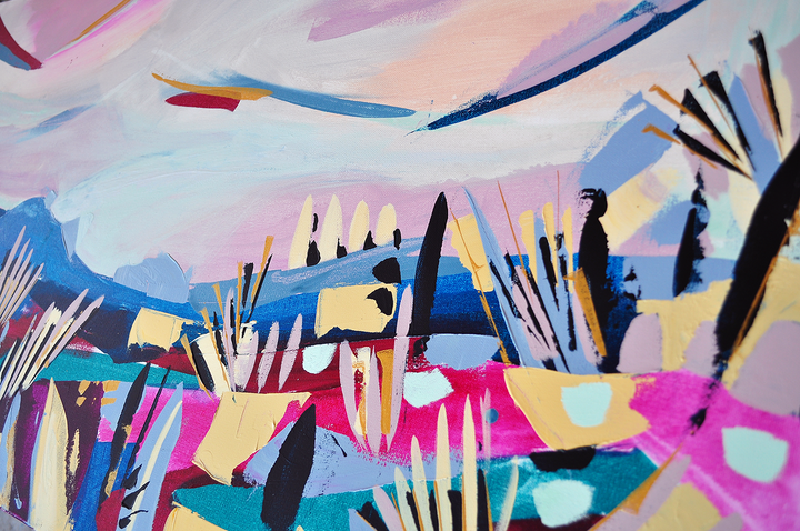 ABSTRACT LANDSCAPE III 48x24 ON CANVAS