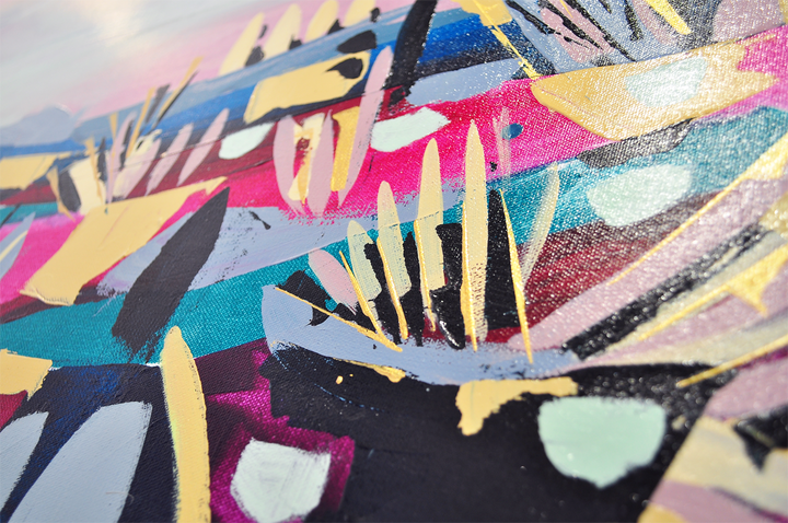 ABSTRACT LANDSCAPE III 48x24 ON CANVAS