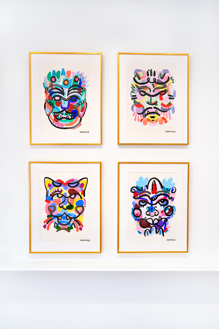 Beautiful Monster Ozzy - 23x30 Framed Acrylic on Paper