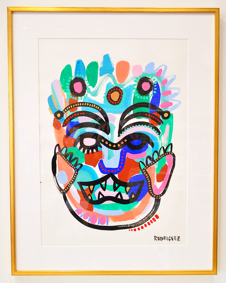 Beautiful Monster Xulu - 23x30 Framed Acrylic on Paper
