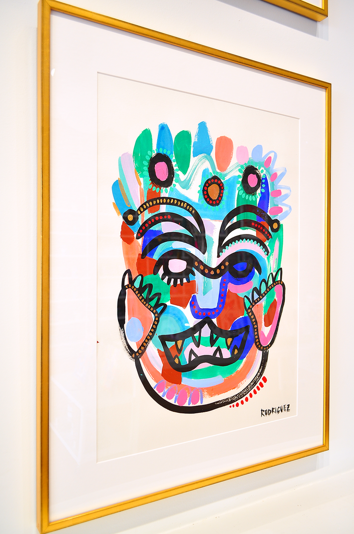 Beautiful Monster Xulu - 23x30 Framed Acrylic on Paper