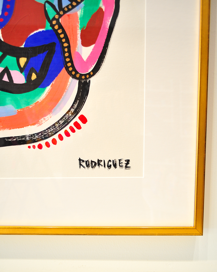 Beautiful Monster Xulu - 23x30 Framed Acrylic on Paper