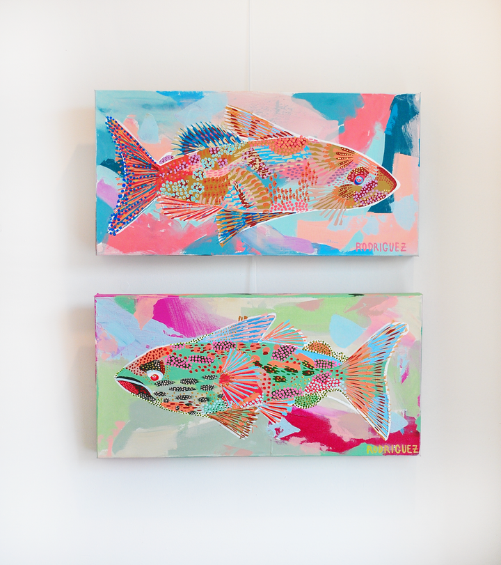 CAIPIRINHA FISH 12x24 ON CANVAS