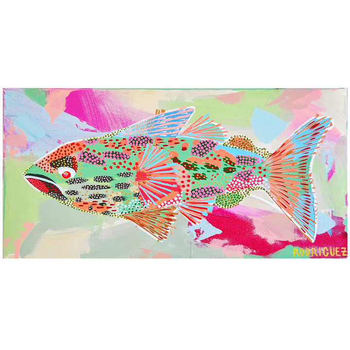 CAIPIRINHA FISH 12x24 ON CANVAS