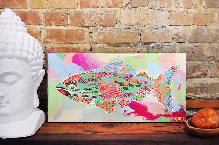 CAIPIRINHA FISH 12x24 ON CANVAS