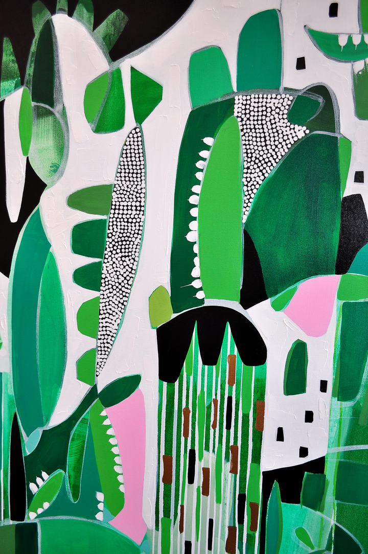 CENOTE AT MIDNIGHT - 48x48 ON CANVAS