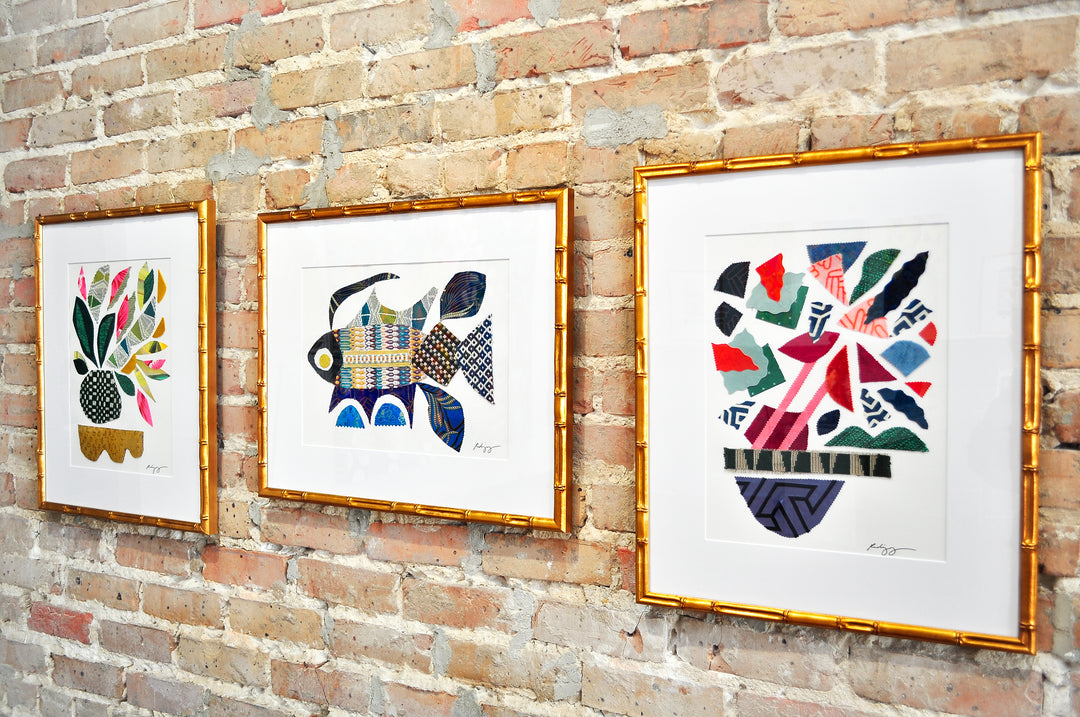 WANDERER - 17.5 x 21.5 - FRAMED COLLAGE