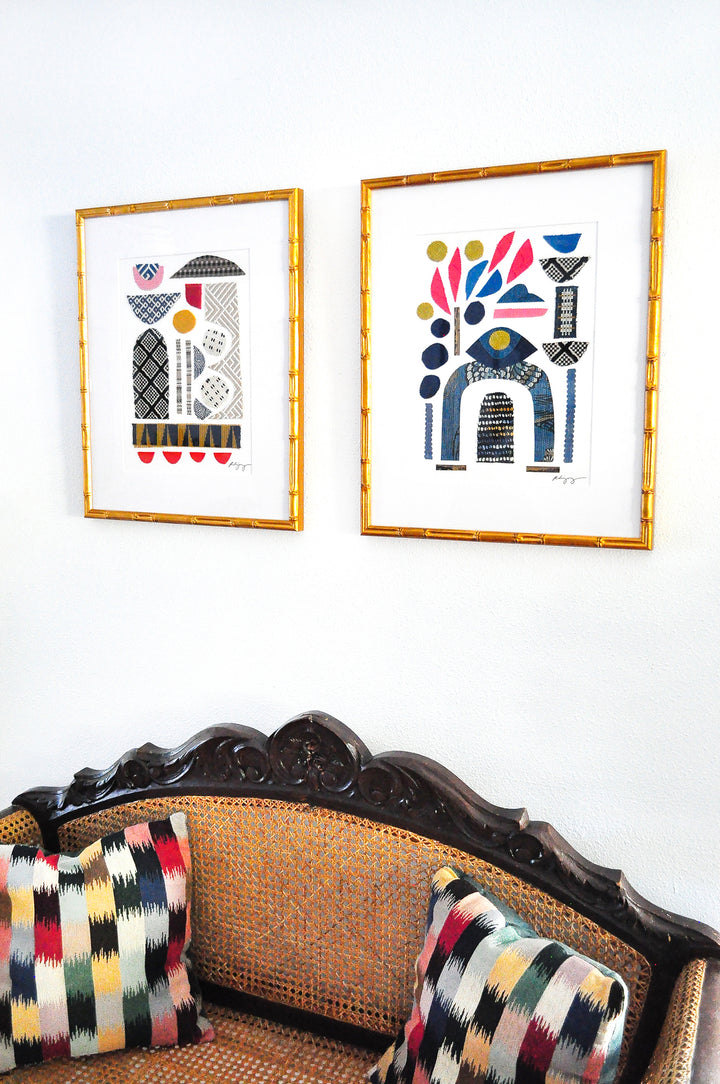 SAGE -  17.5 x 21.5 - FRAMED COLLAGE