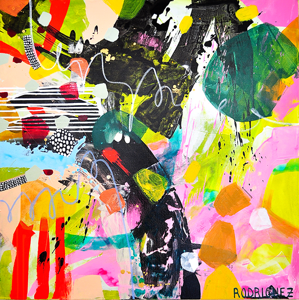 DANCING IN THE RAIN - 36x36 on Canvas