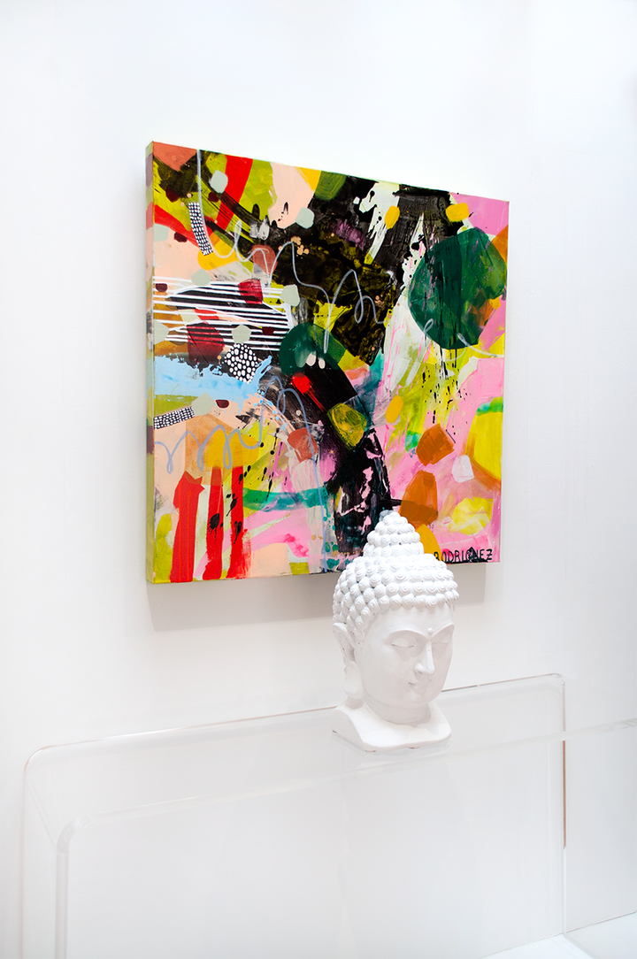 DANCING IN THE RAIN - 36x36 on Canvas