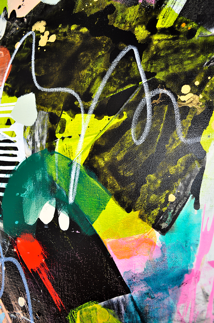 DANCING IN THE RAIN - 36x36 on Canvas