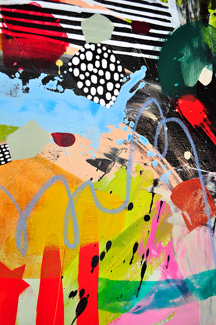 DANCING IN THE RAIN - 36x36 on Canvas