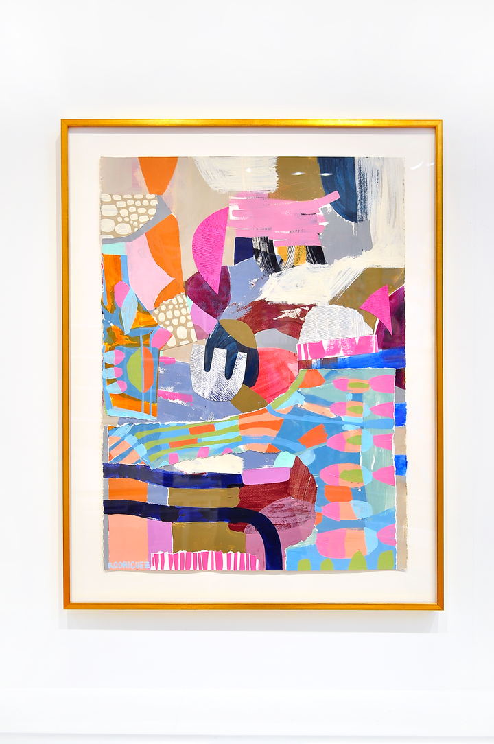 Follow Your Intuition - 28x36 Framed Mixed Media