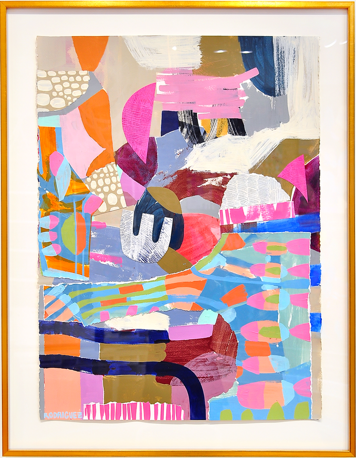 Follow Your Intuition - 28x36 Framed Mixed Media