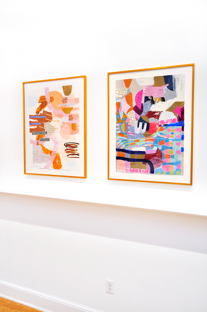 Follow Your Intuition - 28x36 Framed Mixed Media