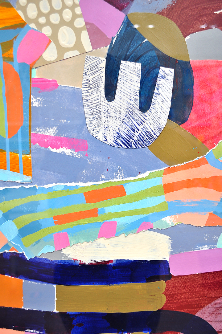 Follow Your Intuition - 28x36 Framed Mixed Media