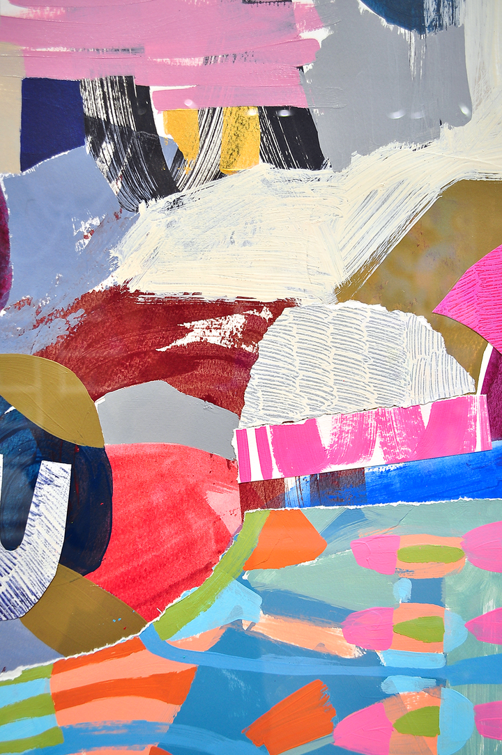 Follow Your Intuition - 28x36 Framed Mixed Media