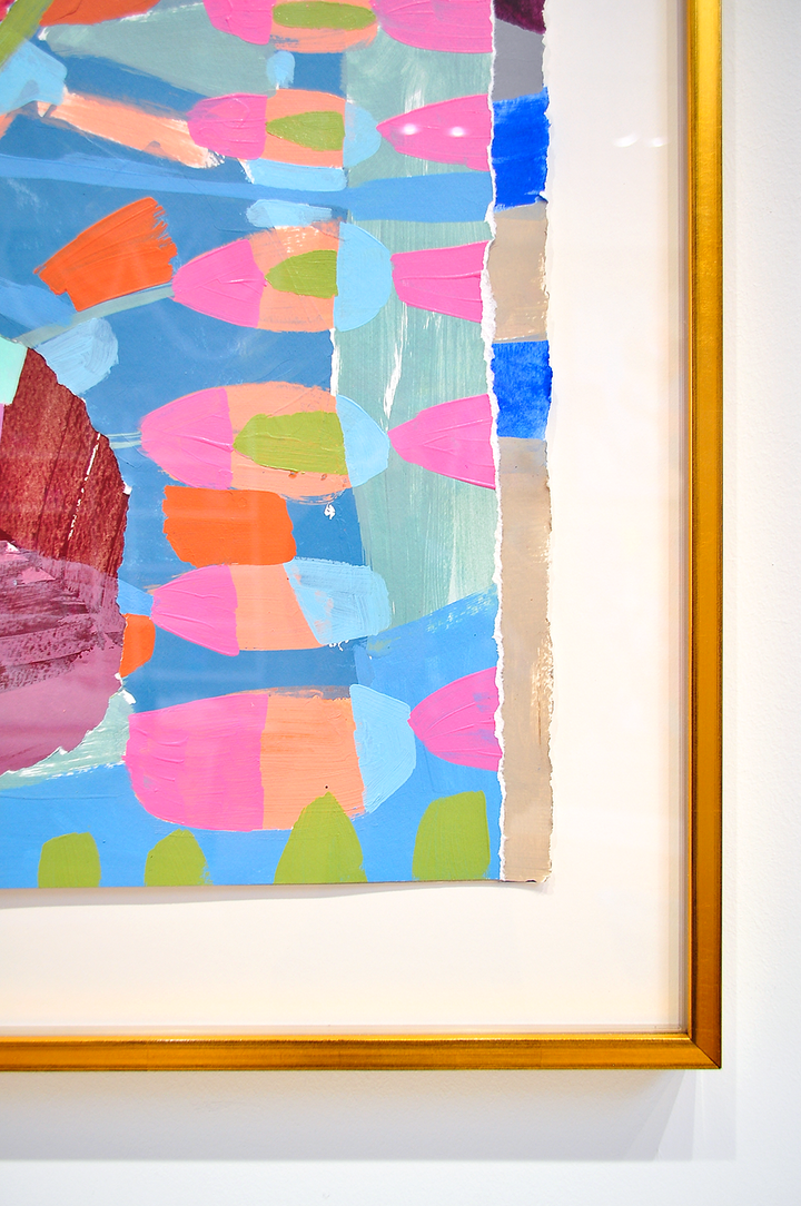 Follow Your Intuition - 28x36 Framed Mixed Media