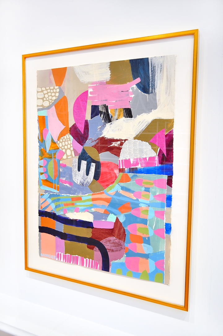 Follow Your Intuition - 28x36 Framed Mixed Media