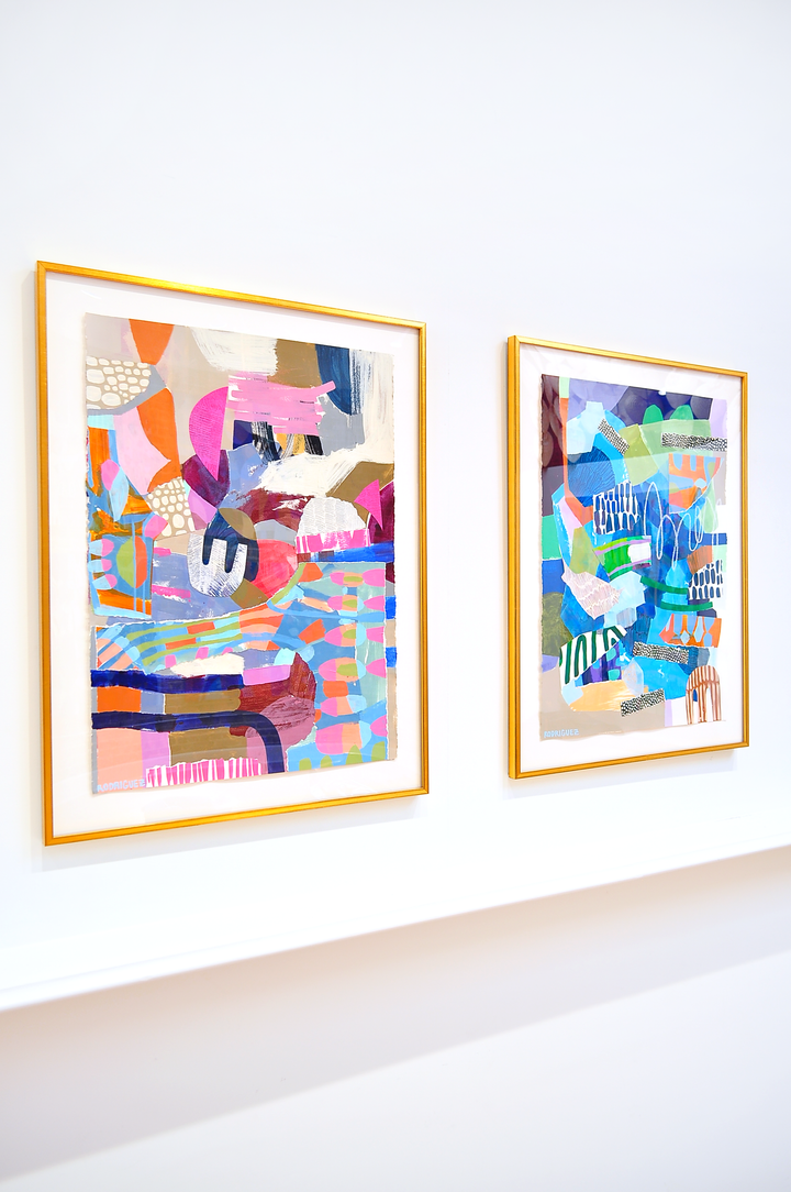 Follow Your Intuition - 28x36 Framed Mixed Media