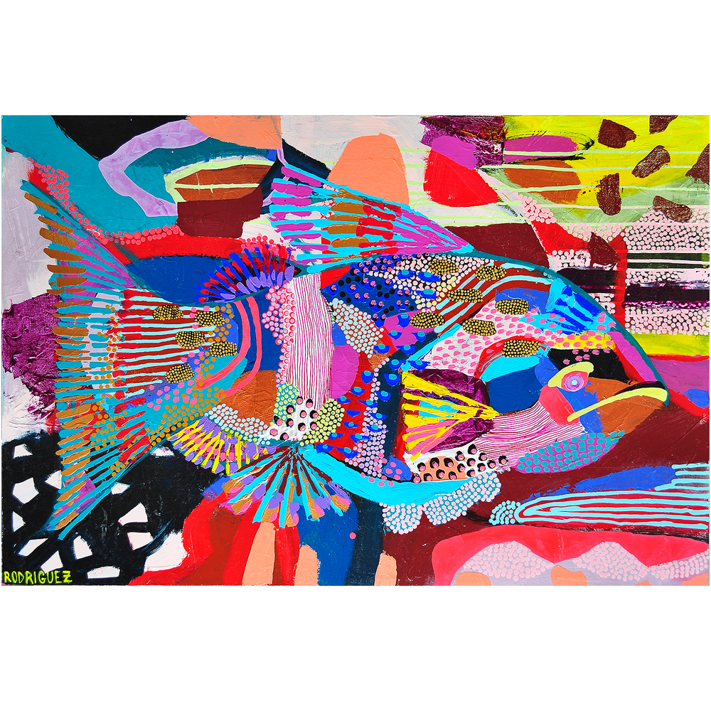 GYPSY FISH 36x24 ON CANVAS