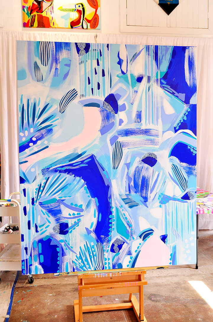 YOUR HEART IS THE SIZE OF THE OCEAN 60X48 ON CANVAS