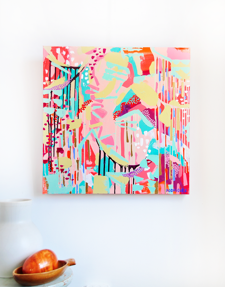 MORNING MOUNTAINS 24x24 ON CANVAS