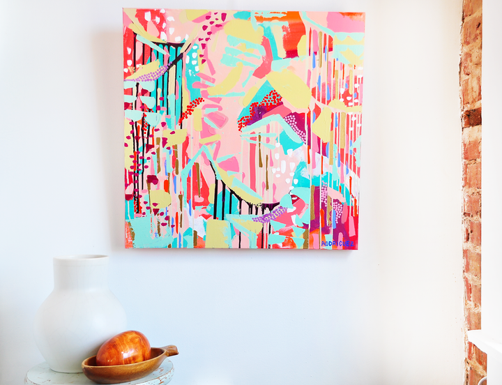 MORNING MOUNTAINS 24x24 ON CANVAS