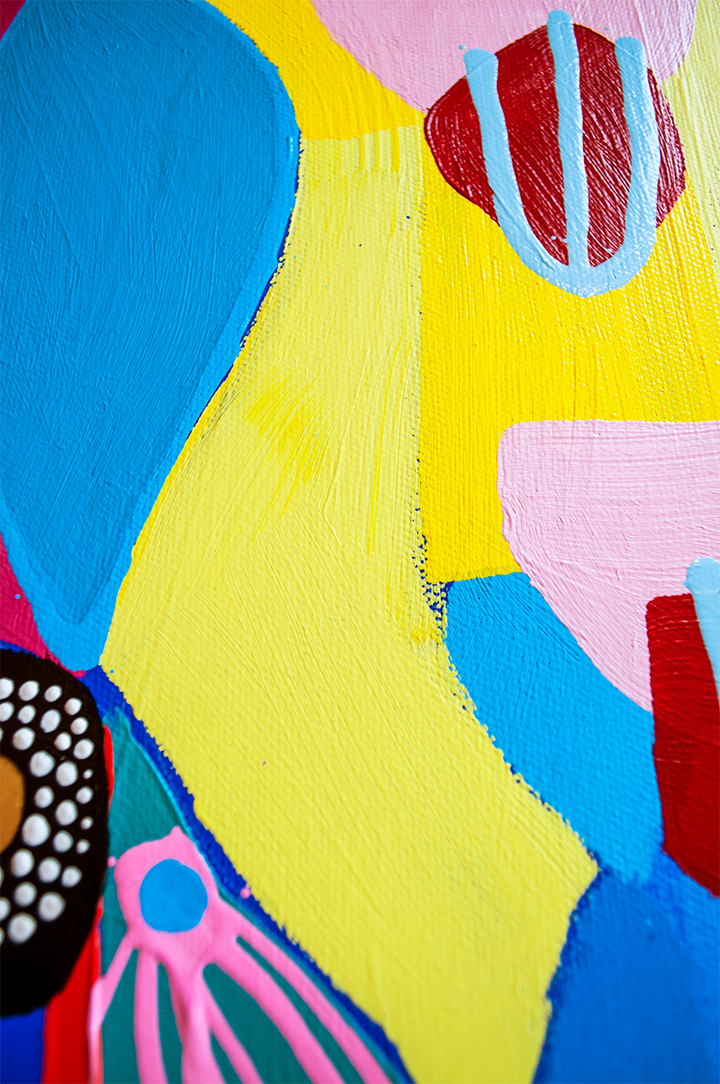 Saffron -  Peacock - 15x30 ON CANVAS