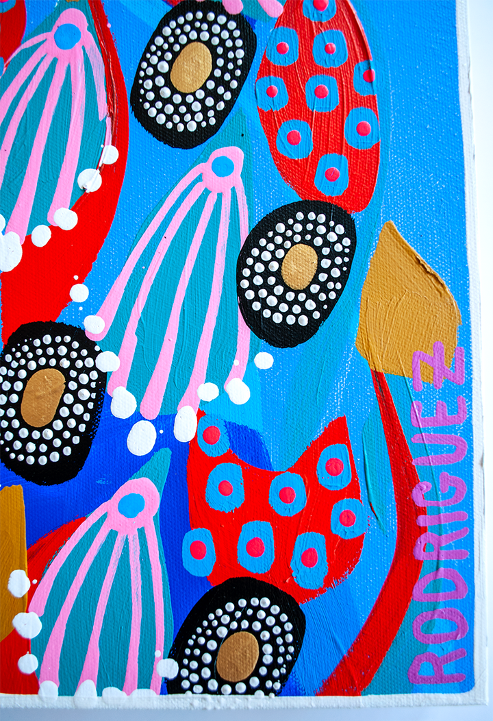 Saffron -  Peacock - 15x30 ON CANVAS