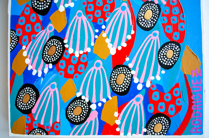 Saffron -  Peacock - 15x30 ON CANVAS