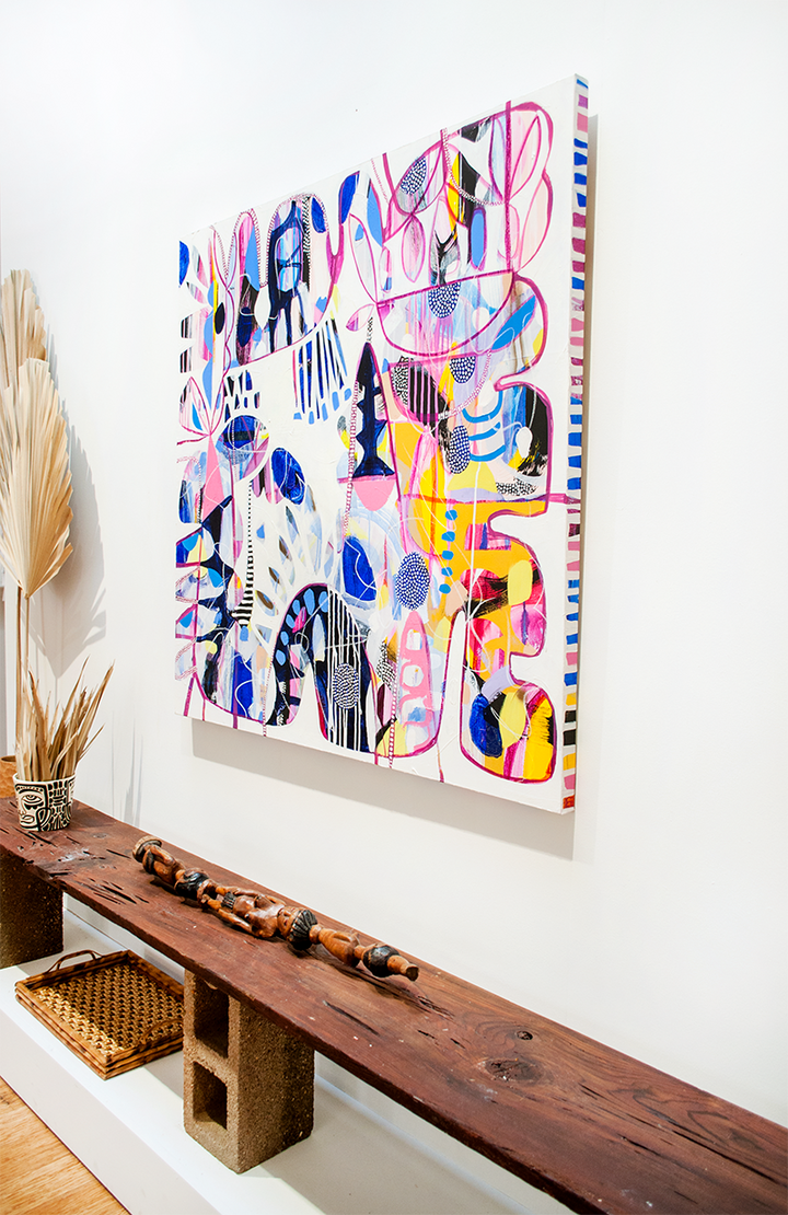 Queen of Hearts - 48x48 ON CANVAS