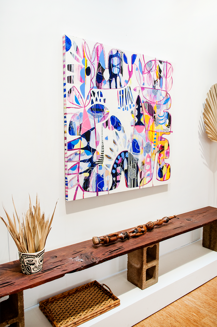 Queen of Hearts - 48x48 ON CANVAS