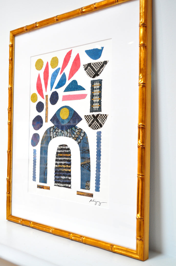 SAGE -  17.5 x 21.5 - FRAMED COLLAGE