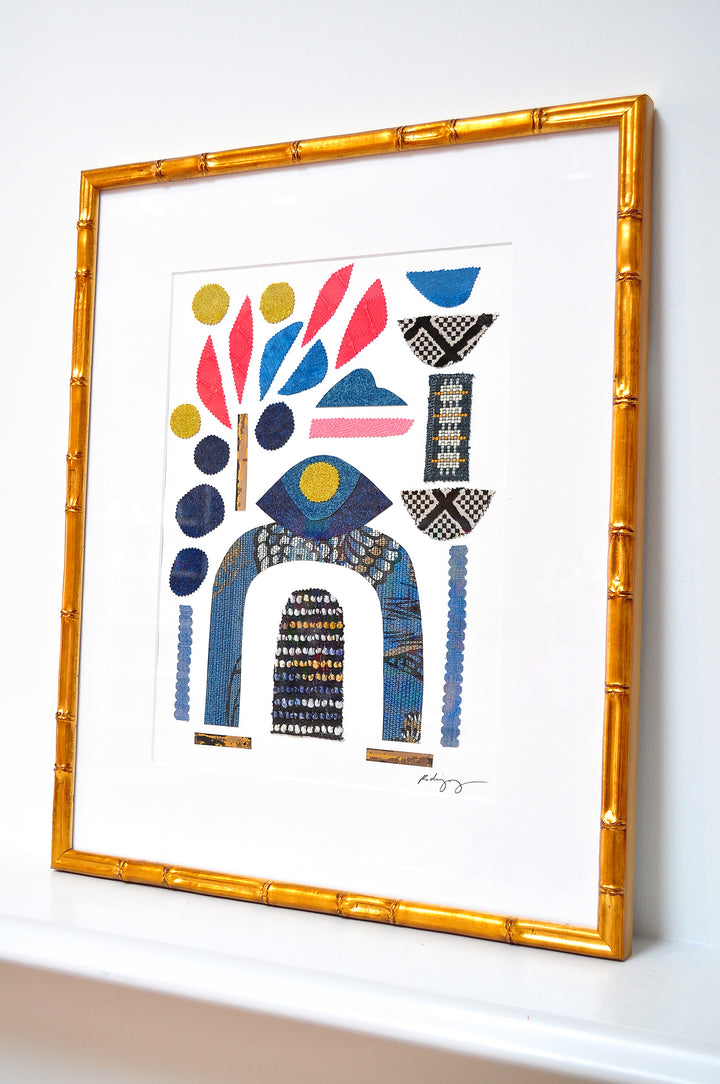 SAGE -  17.5 x 21.5 - FRAMED COLLAGE