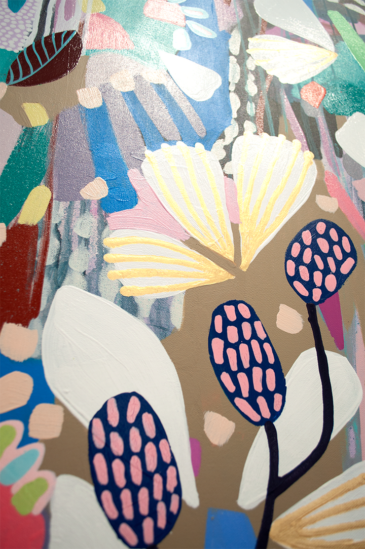 THE CHOICE TO GROW COMES WITH THE FREEDOM TO BLOSSOM - 60x48 ON CANVAS