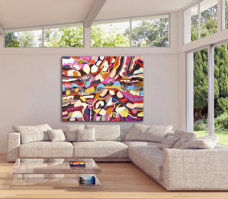 THE WHOLE VILLAGE 60X48 ON CANVAS