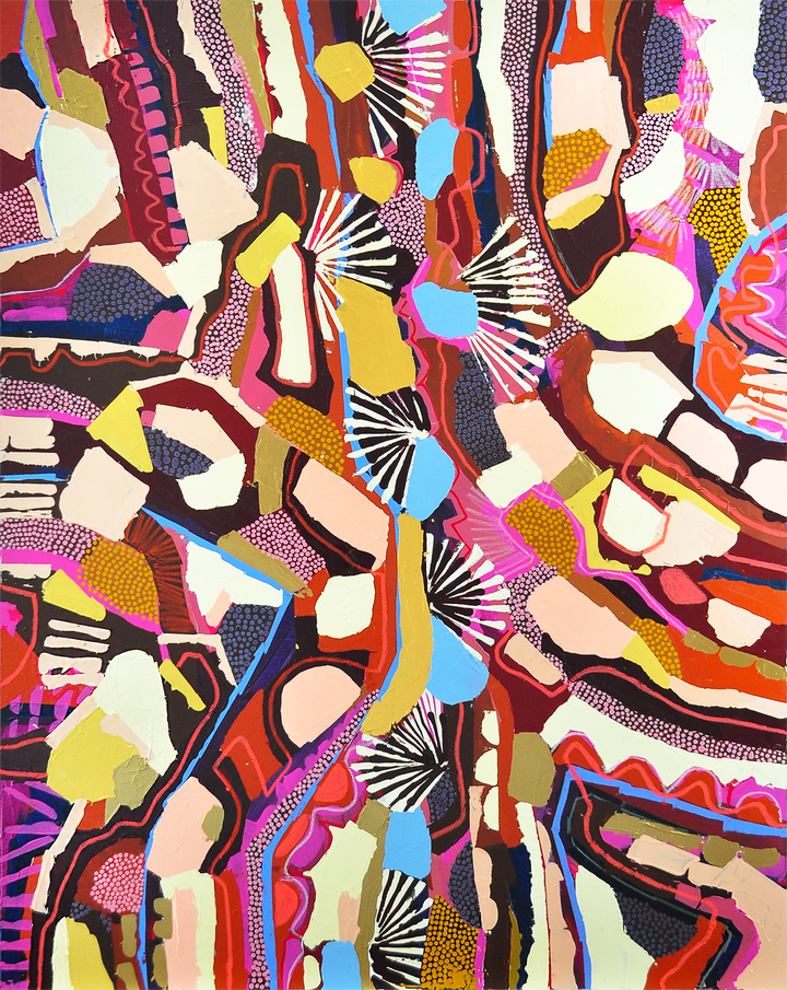 THE WHOLE VILLAGE 60X48 ON CANVAS