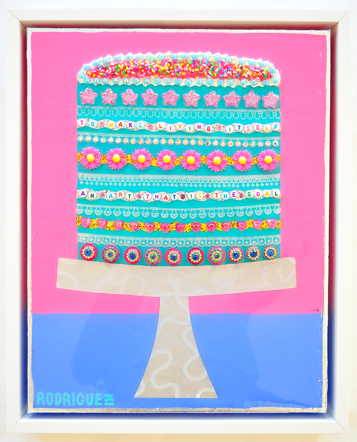 A LIFE ADORNED - 12.5 x 15.5 Framed Mixed Media on Canvas